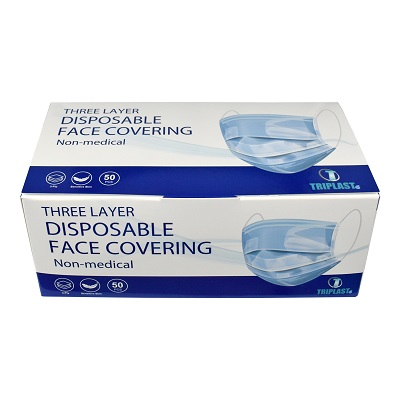 Blue Civilian 3 Ply Face Masks